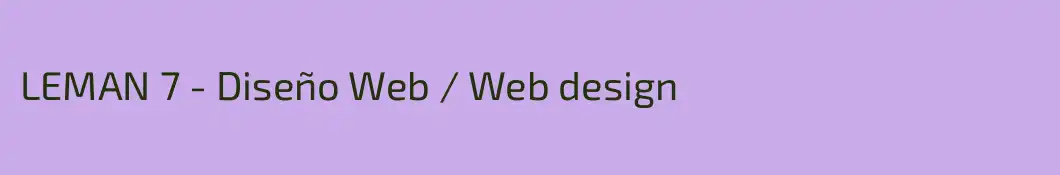 LEMAN 7 - Diseño Web / Web design